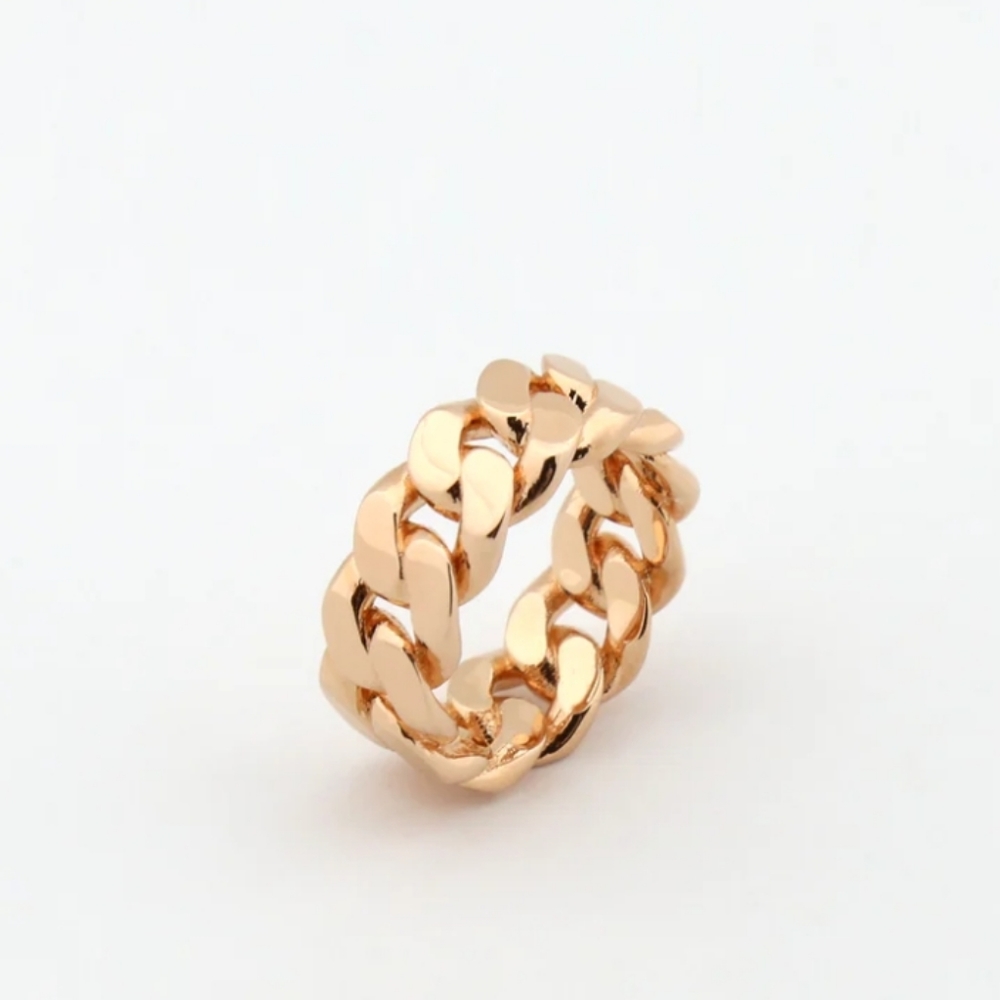 HRH COLLECTION CHAIN ROSE GOLD RING 5 💍